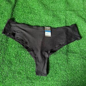 Secret Treasures Silky Microfiber Bonded Black Cheeky Panties Plus Size 3XL NEW
